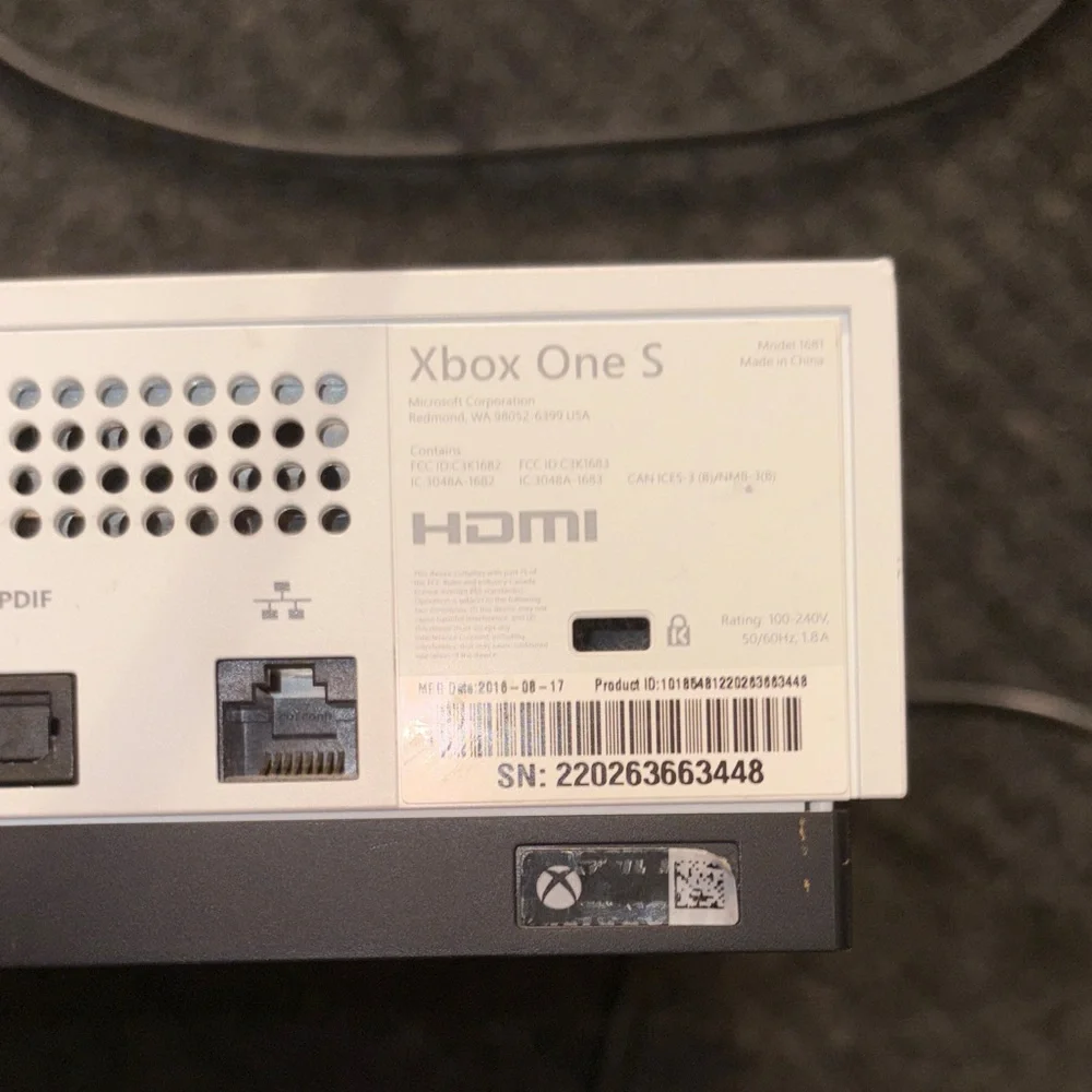 White Xbox Console w/ Controller and Games.